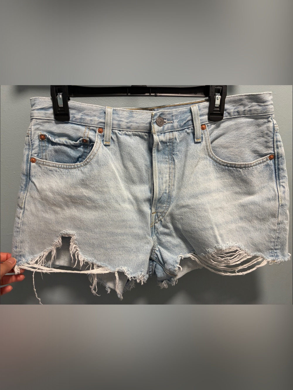 Levi's  Distressed Denim Jean Shorts